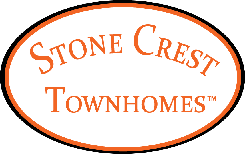 The image is a logo for Stone Crest Townhomes.